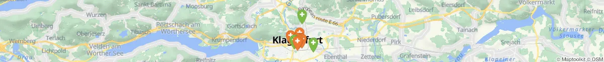 Kartenansicht für Apotheken-Notdienste in der Nähe von Innere Stadt I (Klagenfurt  (Stadt), Kärnten)